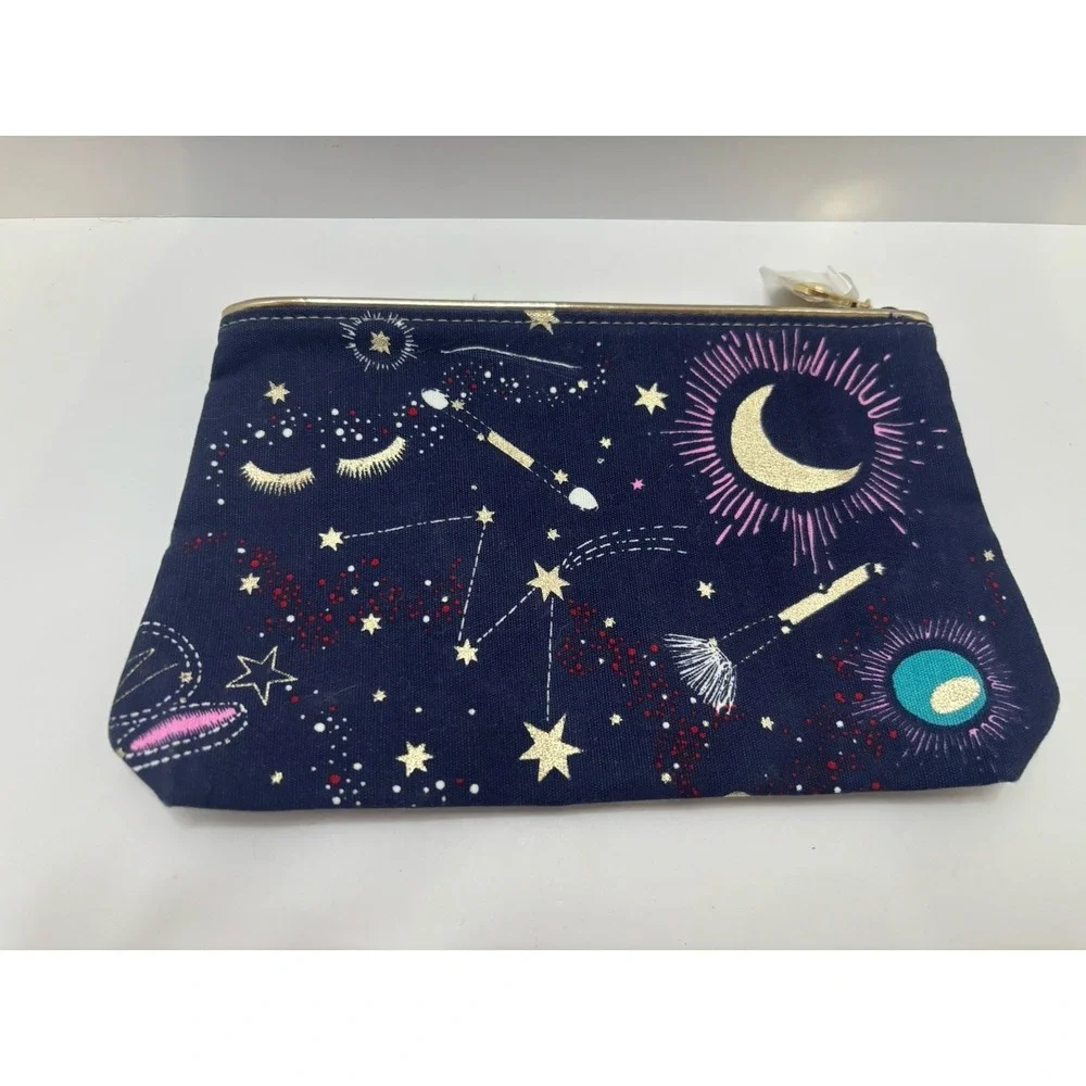 Estee Lauder Blue Gold STARS CONSTELLATION Cosmetics Makeup Bag NEW